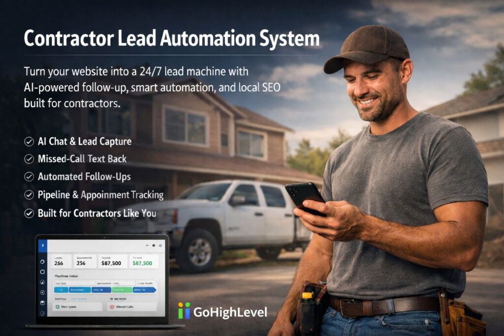 Contractor Lead Automation System seo ai guru